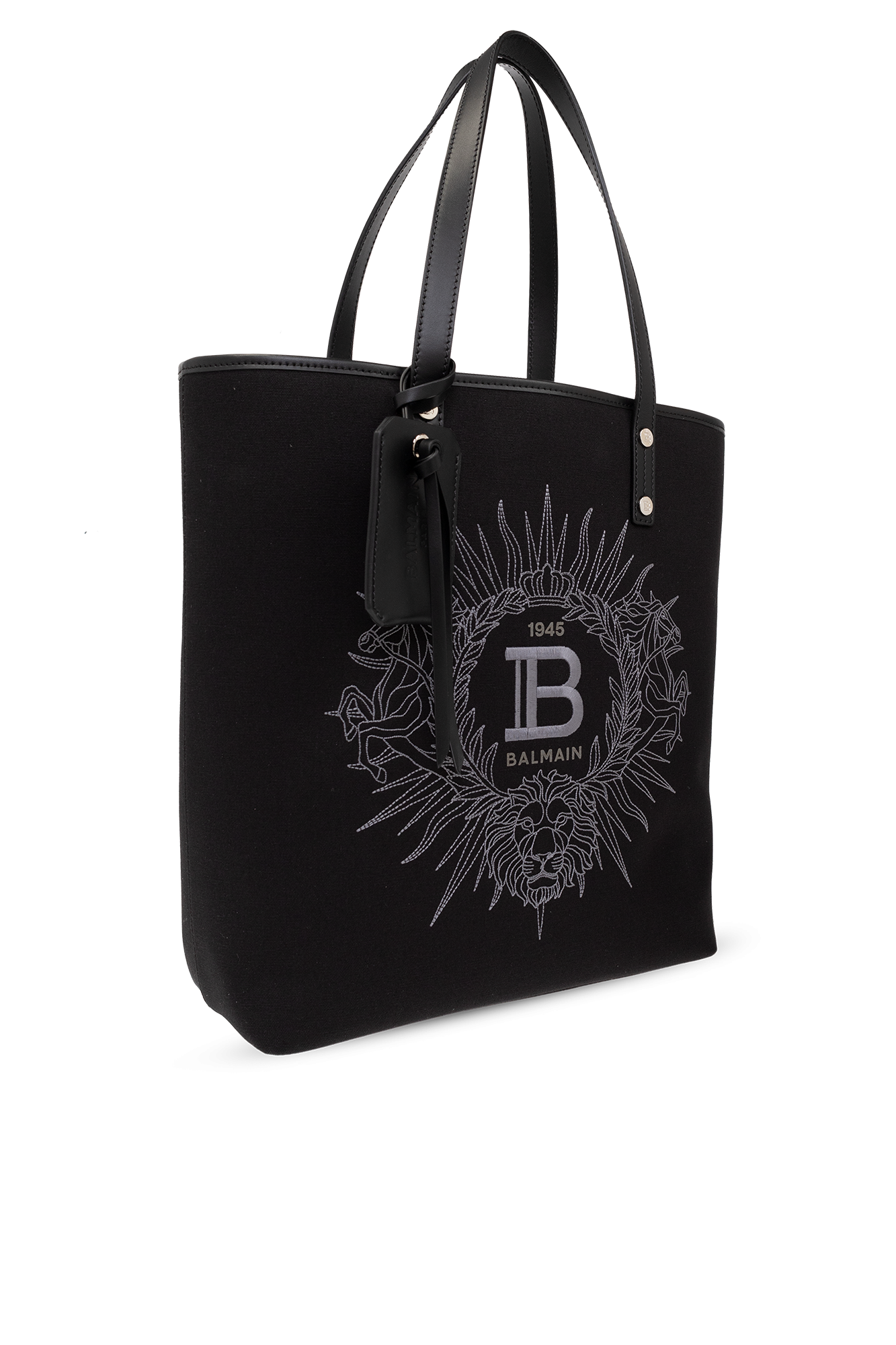 Small embossed crest hot sale leather tote